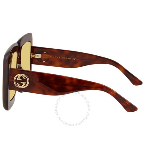 glasses- gucci gg0783s|Gucci Yellow Square Ladies Sunglasses GG0783S.